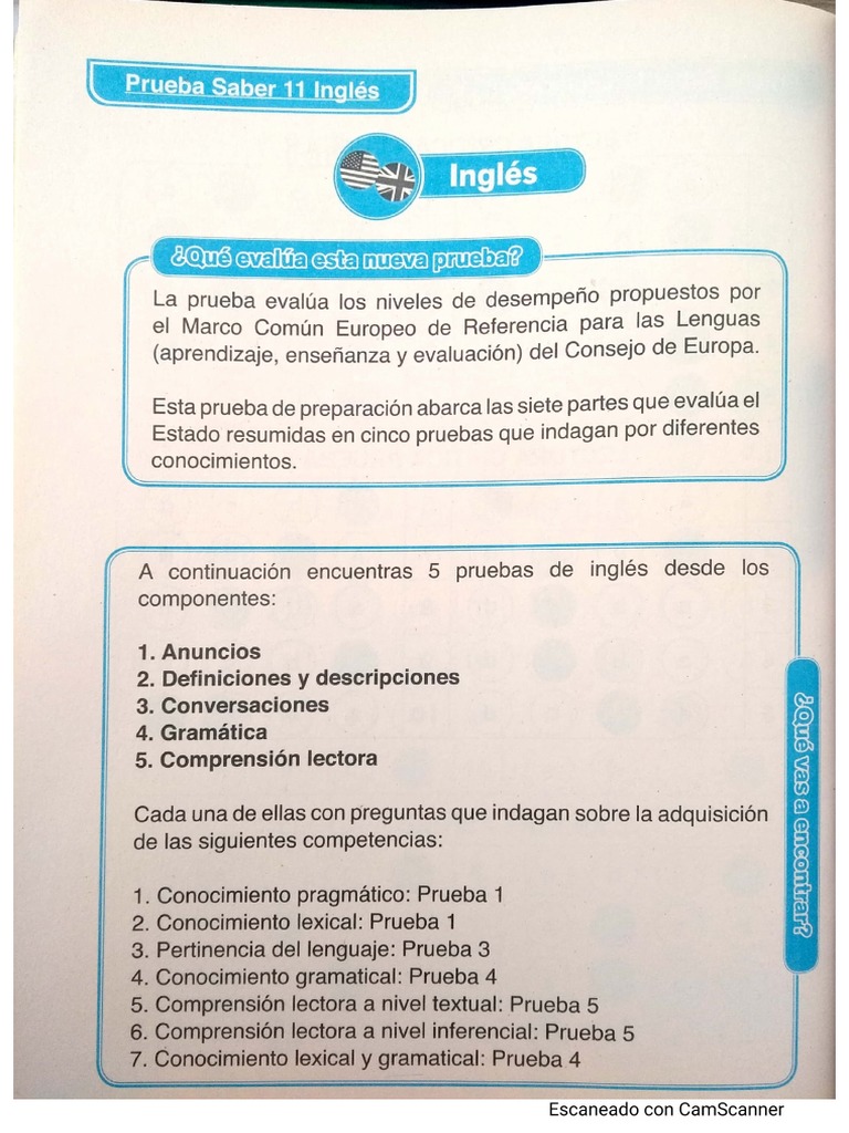 Prueba de Inglés ICFES | PDF