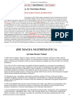Giordano Bruno - de Magia Mathematica