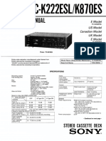 Sony TC K870 Service Manual
