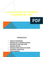 La geología base de la minería y economía del Perú