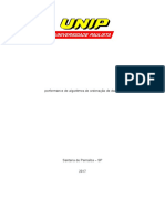 Análise de Desempenho de Algoritmos de Ordenação de Dados