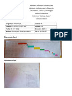 Diagrama de Gantt y Algoritmo de Pert A Mano