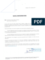 Note D Information Faux Billet Dans Le Reseau Om