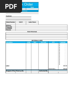 Work Order