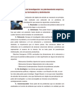 II. 1. El Problema de Investigación Su Planteamiento Empírico, Su Formulación y Delimitación