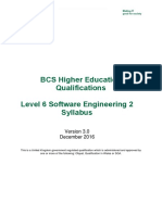 BCS Higher Education Qualifications Level 6 Software Engineering 2 Syllabus