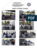 Community Tutorial Classes: Schools Division Office Urdaneta City Anonas National High School