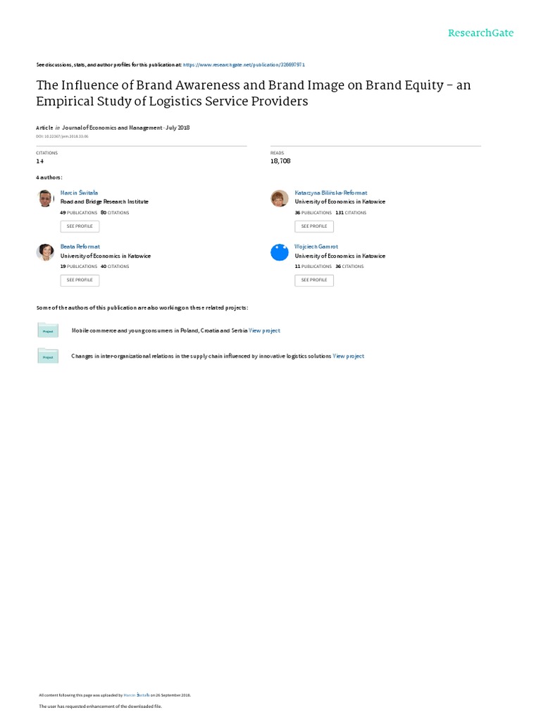The Influence of Brand Awareness and Brand Image o | PDF | Brand ...