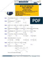 1. Đề thi thử THPTQG số 01 -THỰC CHIẾN 2022 - THẦY NGUYỄN TIẾN ĐẠT