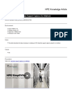 HPE Knowledge Article: Simplivity Video - Generate Support Capture (CLI Method)