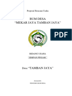 Template Proposal Rencana Usaha Bum Desa Mekar Jaya Tamban Jaya 2022