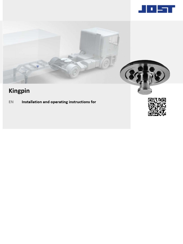 Kingpin Kingpin Installation and Operating Instructions For