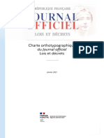 Charte Orthotypographique Du Journal Officiel