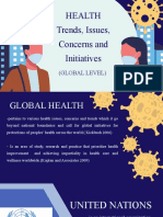 Health Trends, Issues, Concerns and Initiatives: (Global Level)