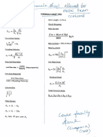 PED Mid Term Formula Sheet