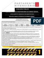 Concurso público para Policial Penal do Departamento Penitenciário de Minas Gerais