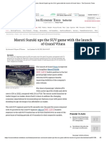 Maruti Suzuki Ups The SUV Game With The Launch of Grand Vitara - The Economic Times