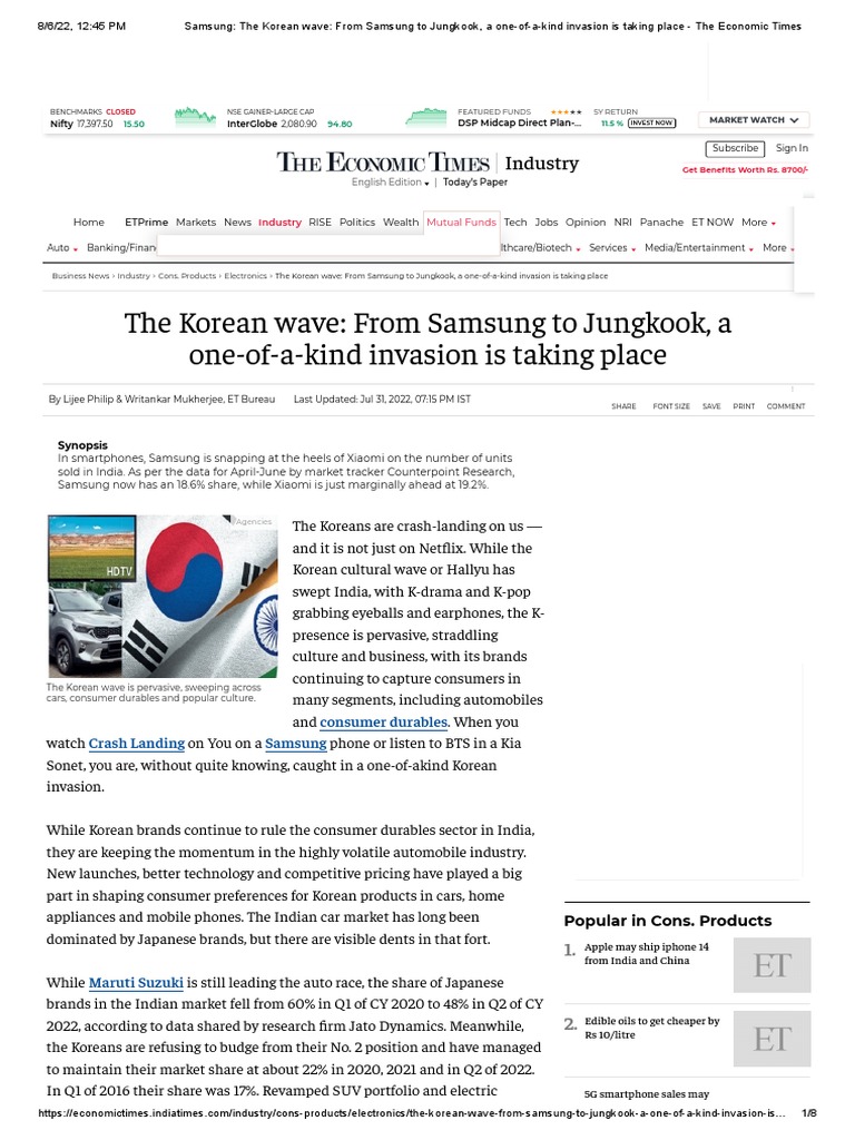 Samsung - The Korean Wave - From Samsung To Jungkook, A One-Of-A-Kind ...
