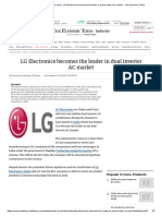 LG Electronics News - LG Electronics Becomes The Leader in Dual Inverter AC Market - The Economic Times