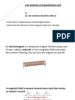 Electrical methods of magnetization and demagnetization