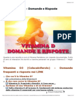 Vitamina D3 - Domande e Risposte