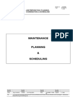 Maintenance Planning Scheduling