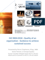ISO 9004: Quality of an organization guidance for sustained success