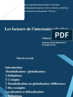 Les Facteurs de L'internationalisation