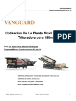 Vanguard Cotizacion de Planta Movil Primaria y Secundaria de 150m3