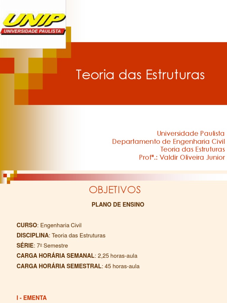 1 - Teoria Das Estruturas - Introdução | PDF | Flexão (Física ...