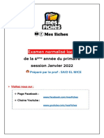 Examen Normalisé Local Épreuve de Français 6 AEP Session 2022 Avec Correction