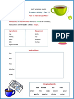 Procedure Writing Making Tea Class 2 Rev