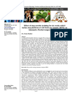 Effect of Step Aerobic Training For Six Weeks With 8 Inches Step Platform at 126 Beats Per Minute (BPM) On Kinematic (Partial Temporal) Variables