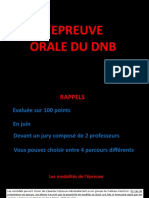 3e Presentation Epreuve Oral DNB
