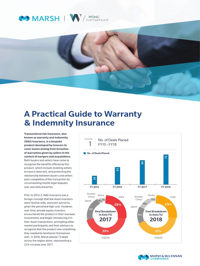 A Practical Guide To Warranty & Indemnity Insurance No. of Deals