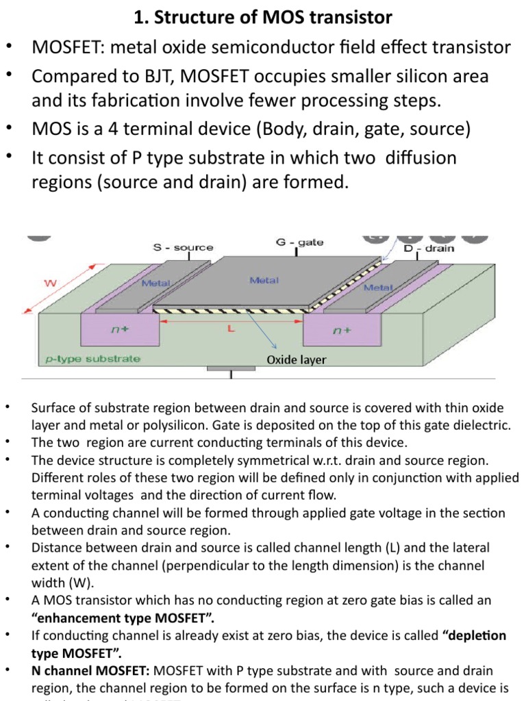 MOSFET Structure and Operation Explained | PDF | Field Effect ...