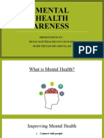 Mental Health Awareness: Presentation By: Bryan Matthias Bilong Leonard Mohd Hisyam Bin Abdullah