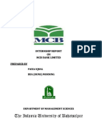 Qdoc - Tips Internship Report On MCB Bank 2