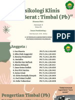 Toksikologi Klinis " Logam Berat: Timbal (PB) ": Disusun Oleh