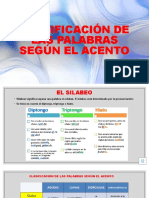 Clasificación de Las Palabras Según El Acento