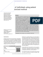 Computerized identification of individuals using palatal rugae patterns