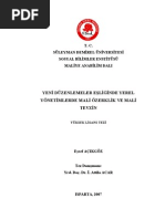 Yeni Duzenlemeler Esliginde Yerel Yonetimlerde Mali Ozerklik Ve Mali Tevzin Financial Autonomy and Fiscal Federalism in Local Administration in Accordance With the New Arrangements