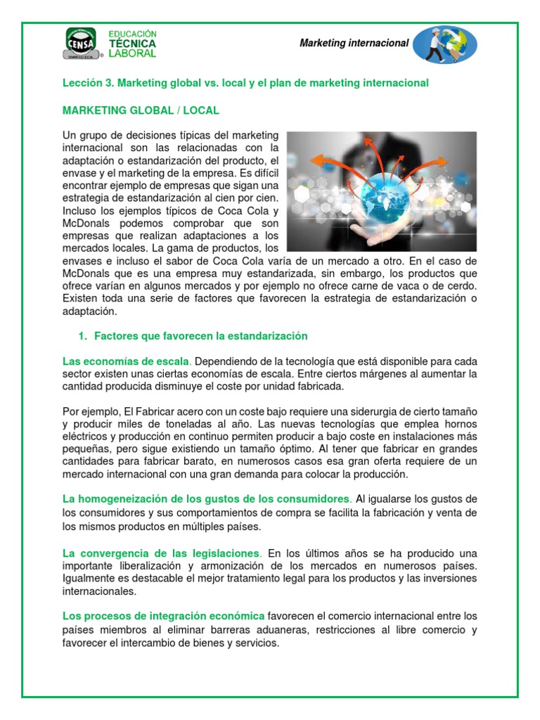 Estrategias de Marketing Internacional | PDF | Marketing | Mercado ...
