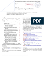 Chemical Analysis of Gypsum and Gypsum Products (Metric) : Standard Test Methods For