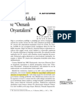 Ussama Makdisi Ve "Osmanlı Oryantalizmi": Makale Değerlendirmesi