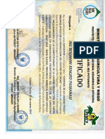 CERTIFICADO Control de La Calidad Fisico y Organoleptico Del Cacao