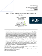 Work Effort: A Conceptual and Meta-Analytic Review