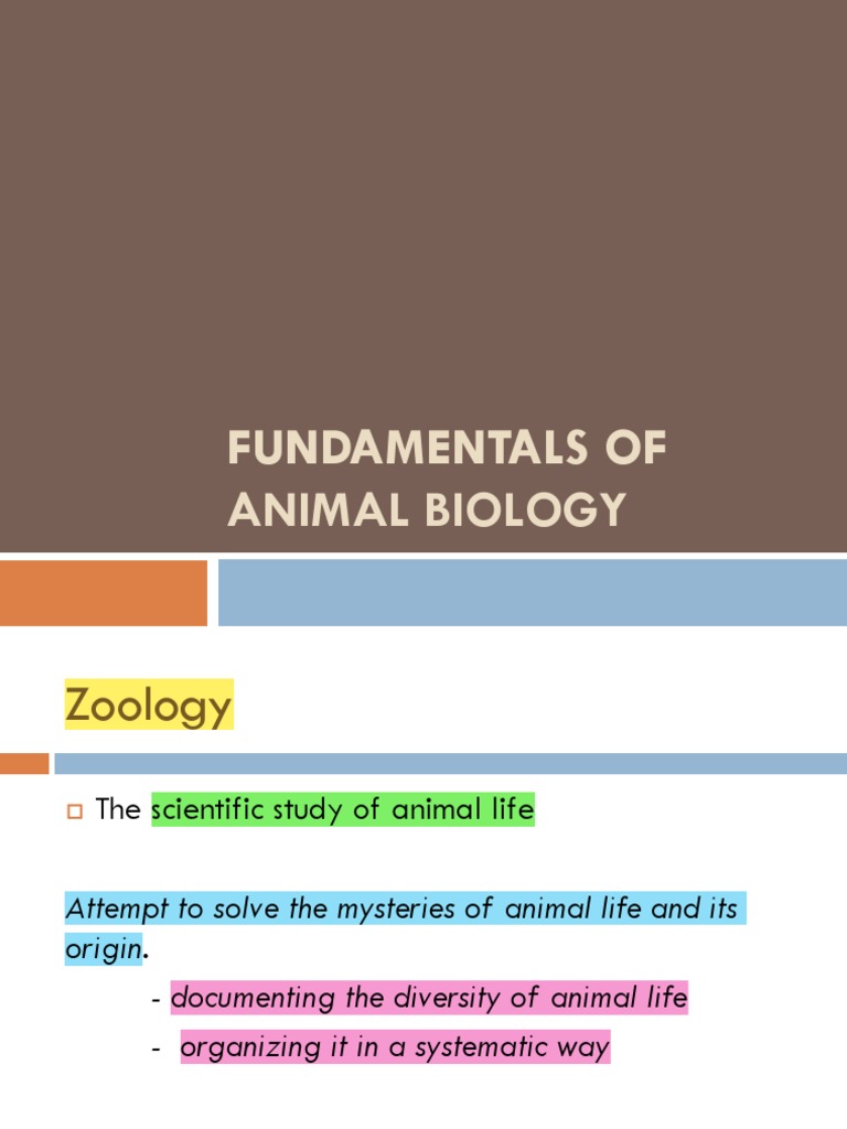 Fundamentals of Animal Biology | PDF | Life Sciences | Biology