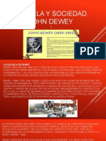 TEMA ESCUELA y SOCIEDAD. JOHN DEWEY