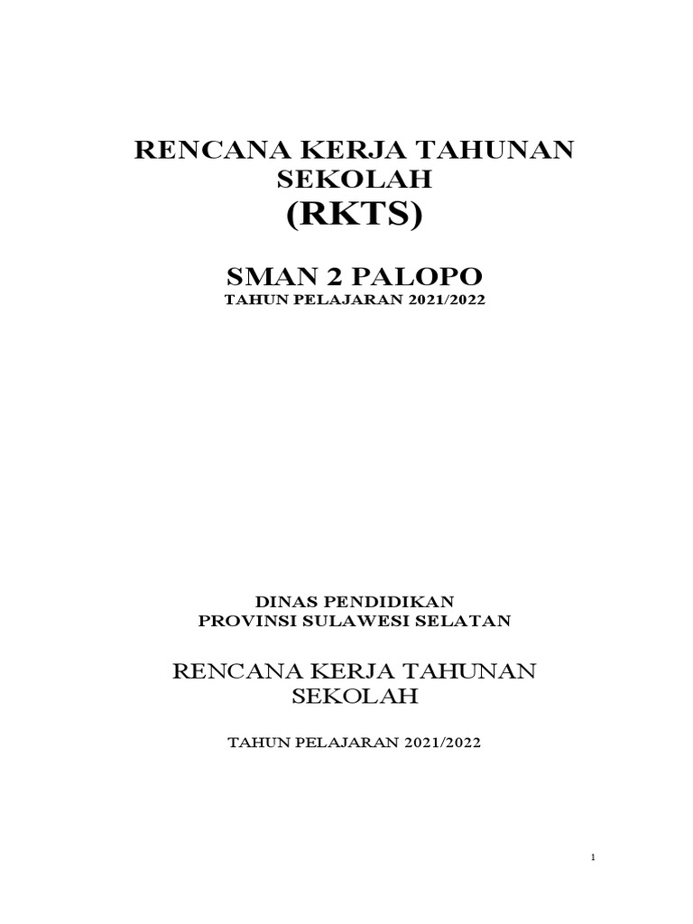 RKTS SMA 2 Palopo 2021/2022 | PDF | Karier & Perkembangan